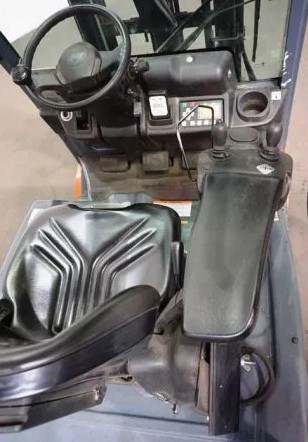 Forklift operator seat and control panel
